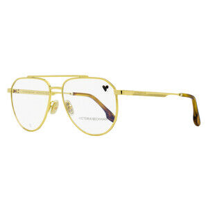 Victoria Beckham Gold Metal Aviator Glasses with Tortoiseshell Temples